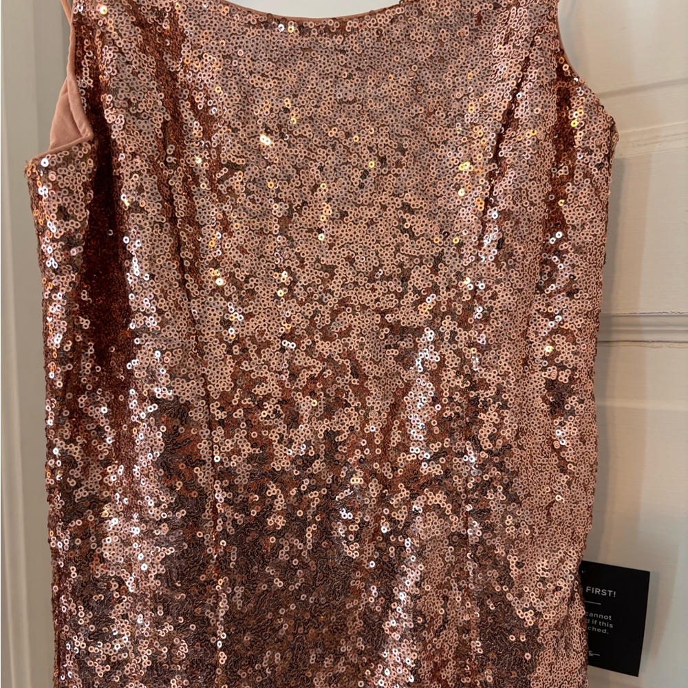 Lulu's Rose Gold Sequin Dress - Picture 3 of 6